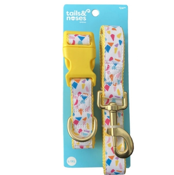 👀50% OFF - NWT‼️Tails & Noses 3-pc Set Matching Collar & Leash w/ Toy - Picture 3 of 7